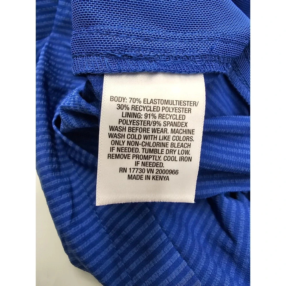 Goodfellow & Co Mens Seersucker Swim Trunks Blue Polyester Casual Size Large